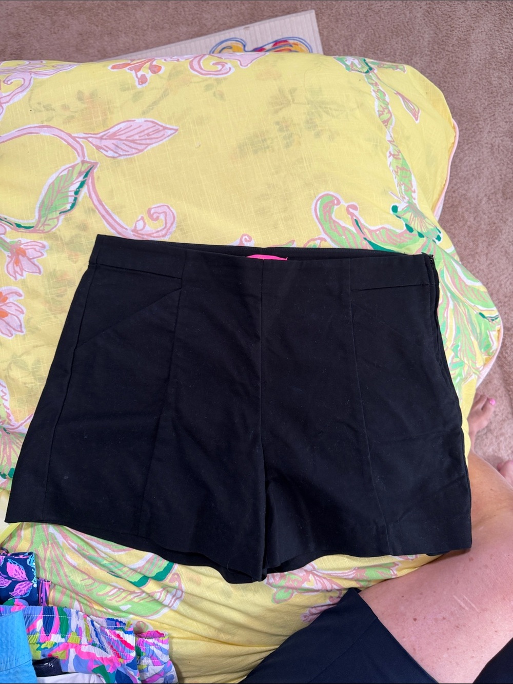 Lilly Pulitzer Black High-Rise Shorts